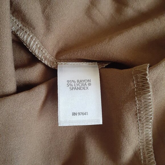 J. Jill Wearever Women's 2X Tan Leopard Print V Neck Dress - Picture 7 of 10